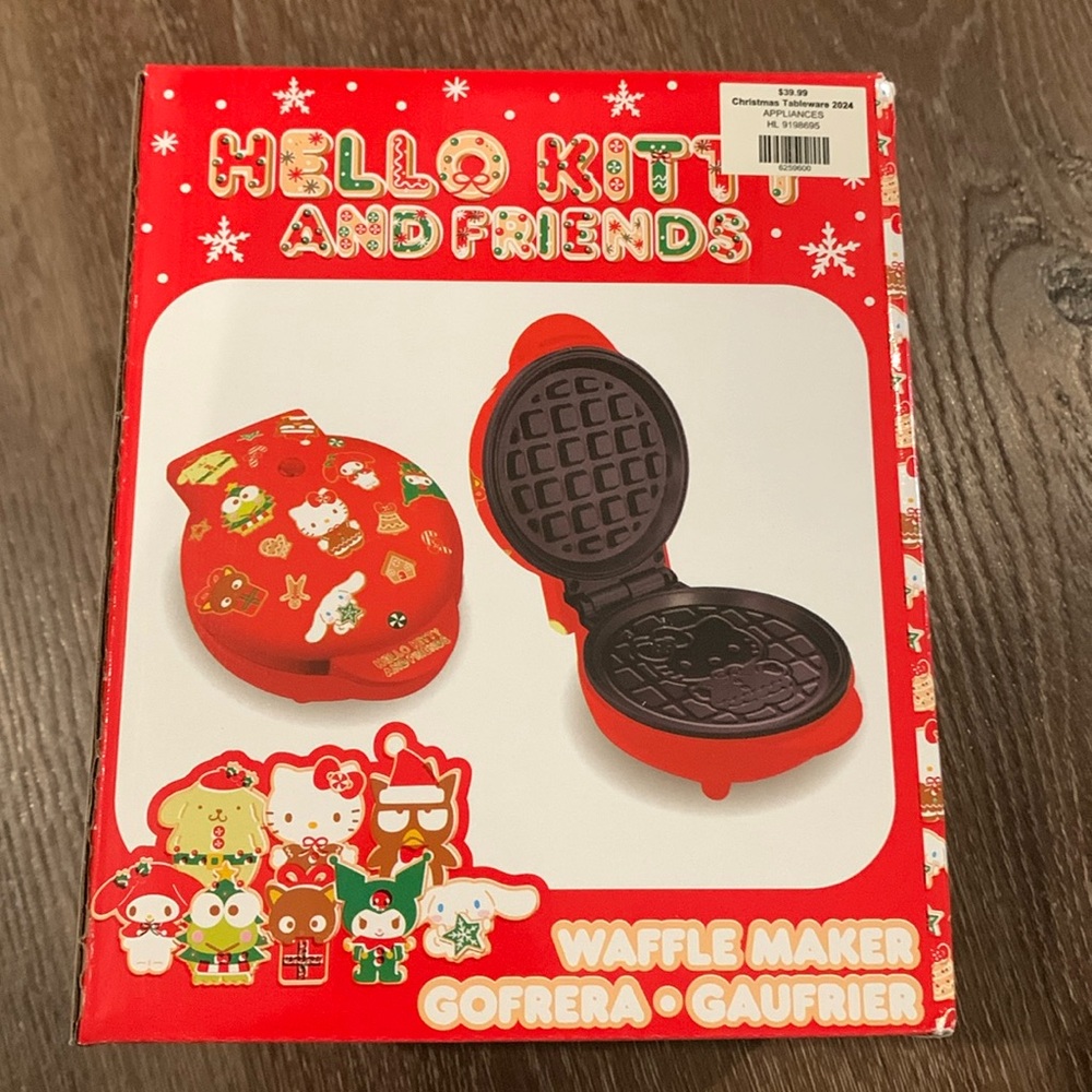 Hello Kitty & Friends Holiday Mini Waffle Maker. New!